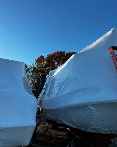 Shrink Wrapped Boats