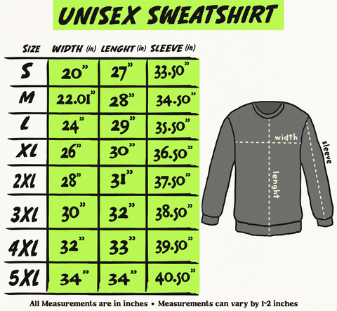 sweatshirt size help