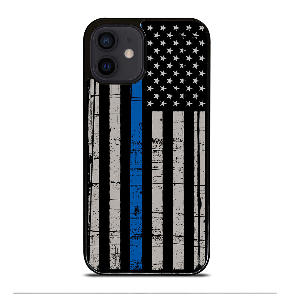 Thin Blue Line Flag Iphone 12 Mini Case Cover Favocase