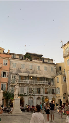 Corfu town buildings 