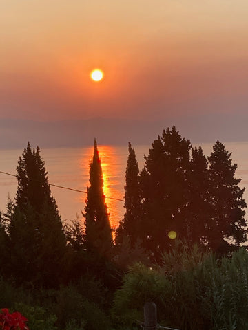 Sunrise over the Ionion sea Corfu