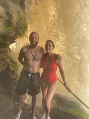 Behind a waterfall Canaima