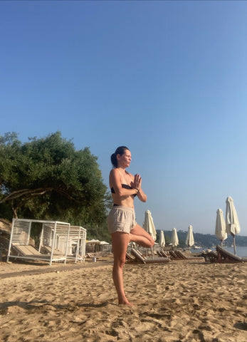Yoga on the beach 