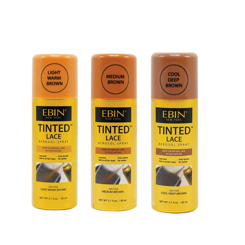 Ebin Tinted Lace Aerosol Spray Darkest Brown 2.7oz - Beauty Depot