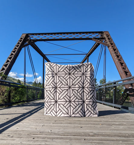 geometric quilt on bridge