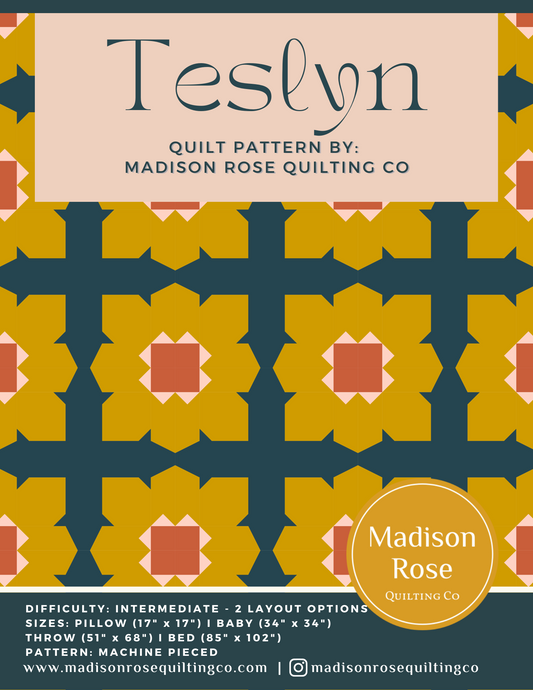 Hexagon Flower Quilt Pattern (Digital Download) – Madison Rose Quilting Co