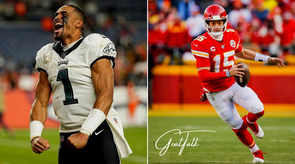 Super Bowl 2023 Chiefs vs. Eagles - Jalen Hurts, Patrick Mahomes | Goat Talk Sports