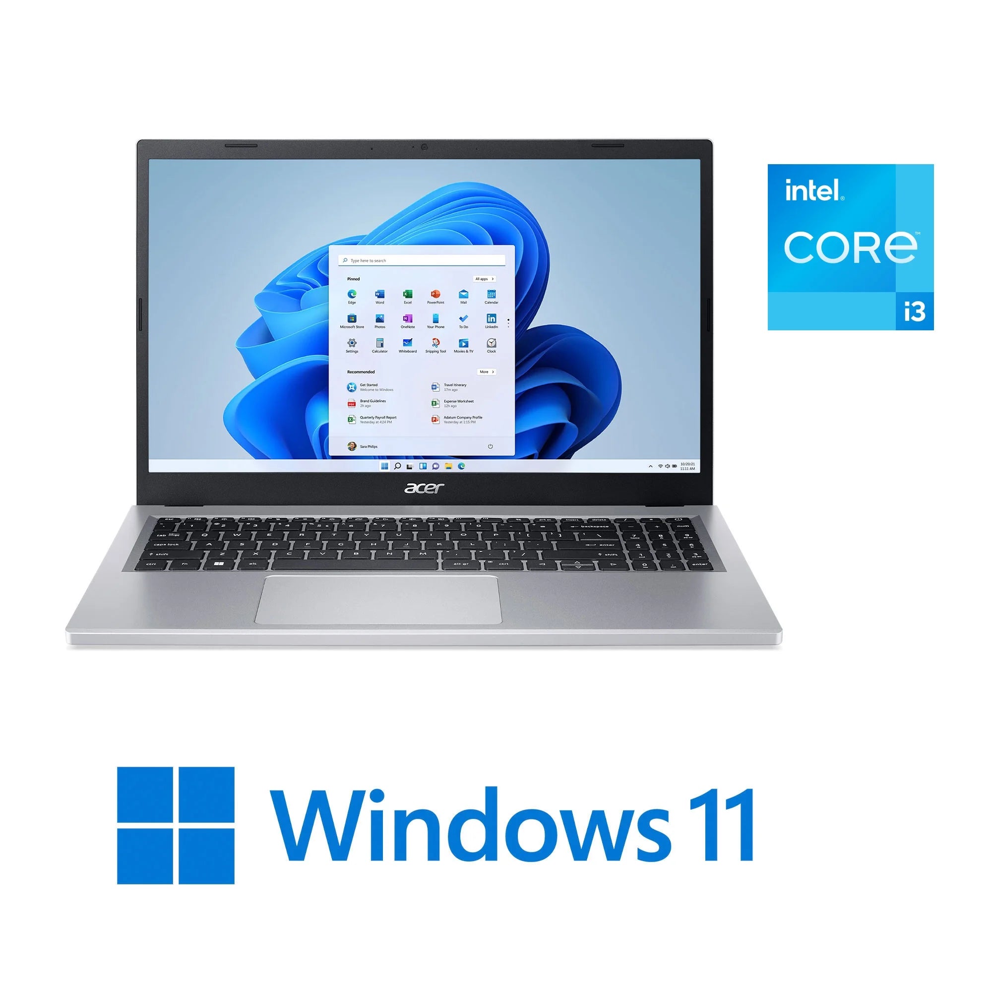 15.6-Inch Acer Laptop with Intel Core i3 and 125GB SSD