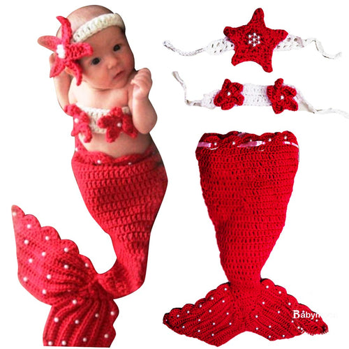 Buy MOMISY Mermaid New Born Phototgraphy Prop Baby Props Outfit Photo  Costume Girls Handmade Crochet Mermaid Set Headband Bra Tail (DarkPink)  Online at desertcartUAE
