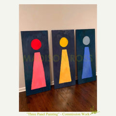 "Three Panel Painting" - Commission Work - Oil Paint on Three Canvas Panels. 20x48in. per panel. July 2021. SOLD