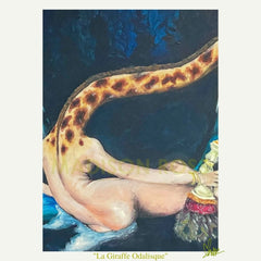 "La Giraffe Odalisque" - Acrylic Paint on Canvas. 18x25in. January 2015.