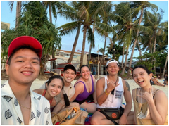 Splore Team – Franz, Erica and Alby with friends Belle, Noel and Mars in Boracay. (Left to right)