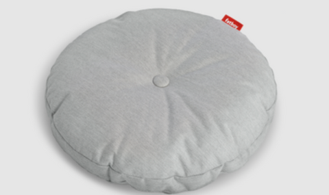 Grey throw pillow cushion as training equipment