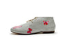 handpainted Italian comfortable gray chukka boots with butterfly design