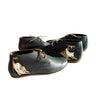 handpainted Italian comfortable charcoal chukka boots with dog design