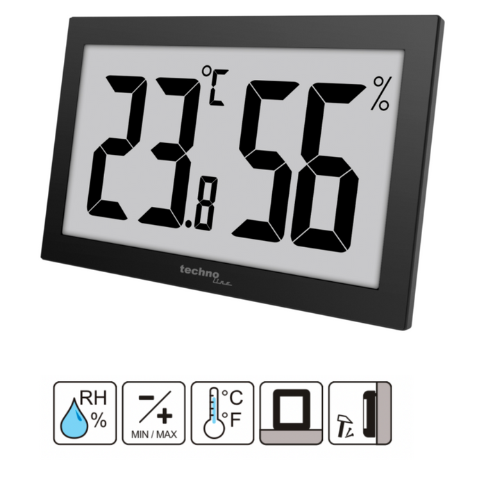 Grote digitale thermometer /Hygrometer - Temperatuur Luchtvoc — Technoline Store