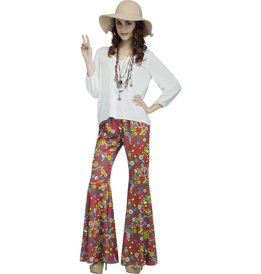 Hippie 60's 60s Flared Trousers Bell Bottom Pants Adult Costume Access – KB  Party World