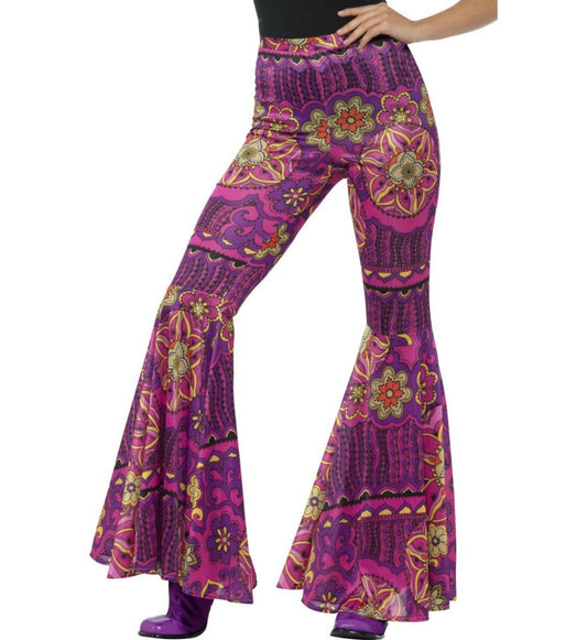 Underwraps Flower Bell Bottoms Pants Hippie 60's Groovy Cosplay Costume  29435 - Fearless Apparel