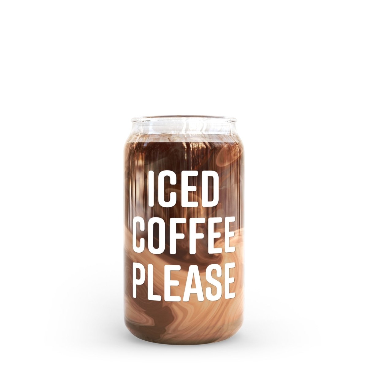 Iced Coffee Glass Can Iced Coffee is My Love Language Beer 