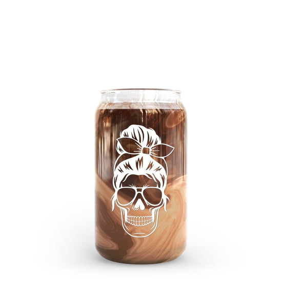 Beer Can Glass w/ Bamboo Lid - Manifest - Cleo + Kin