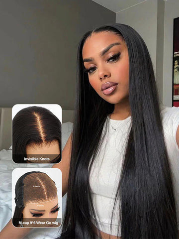 M-Cap 9×6 Lace Straight Glueless Wig