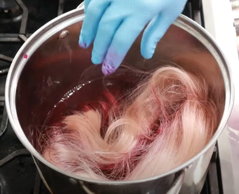 Dye your synthetic hair wig