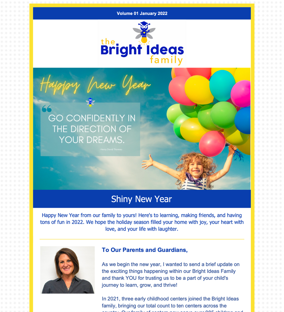 Bright Ideas January Newsletter