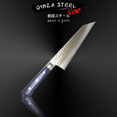 OKUMA 195 BY GINZA STEEL  - KIRITUKE SANTOKU KNIFE | HAND CRAFTED MADE IN SEKI CITY OF JAPAN |