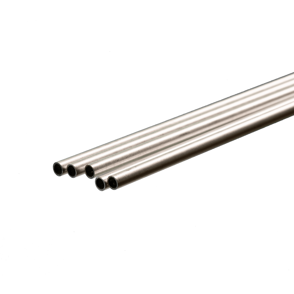 KSM 3903 Round Aluminum Tube: 4mm OD x 0.45mm Wall x 1 Meter Long (5 Pieces)