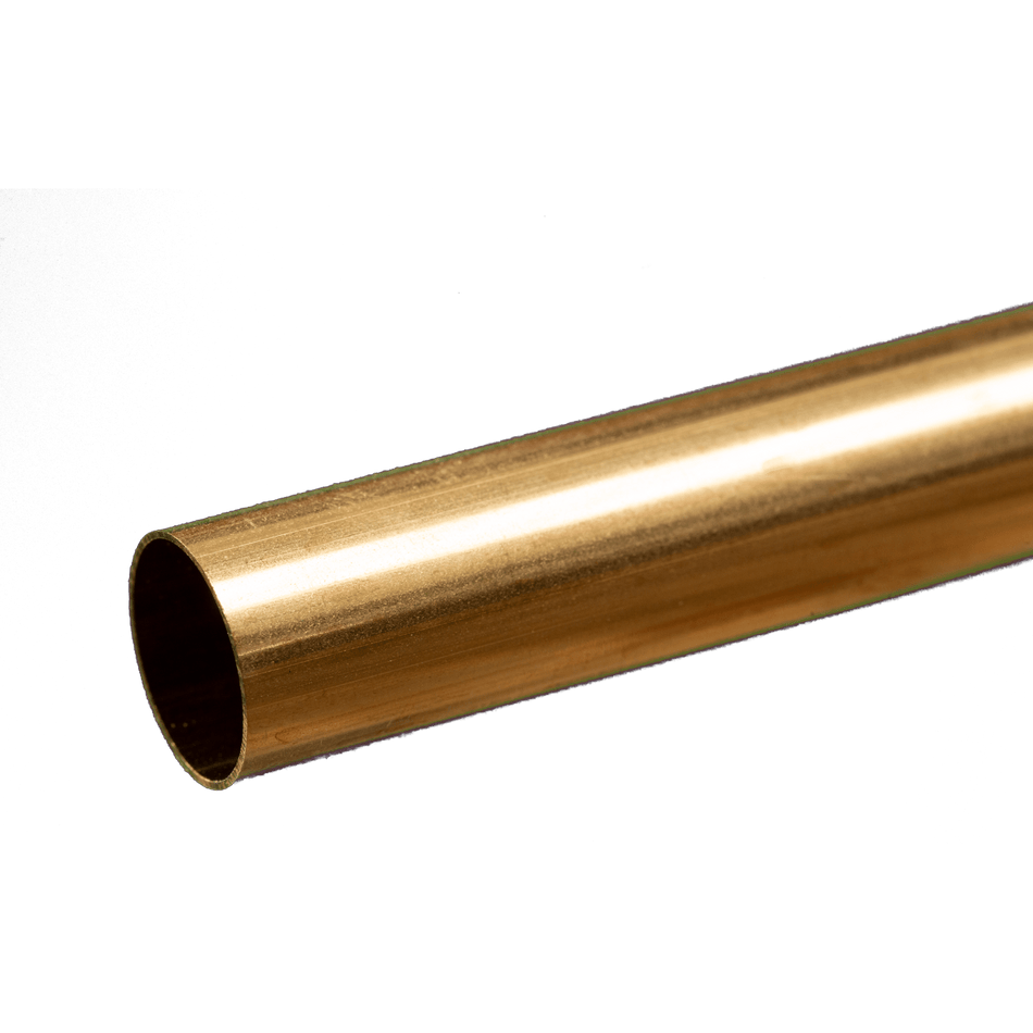 Round Brass Tube: 1/4 OD x 0.014 Wall x 12 Long (1 Piece