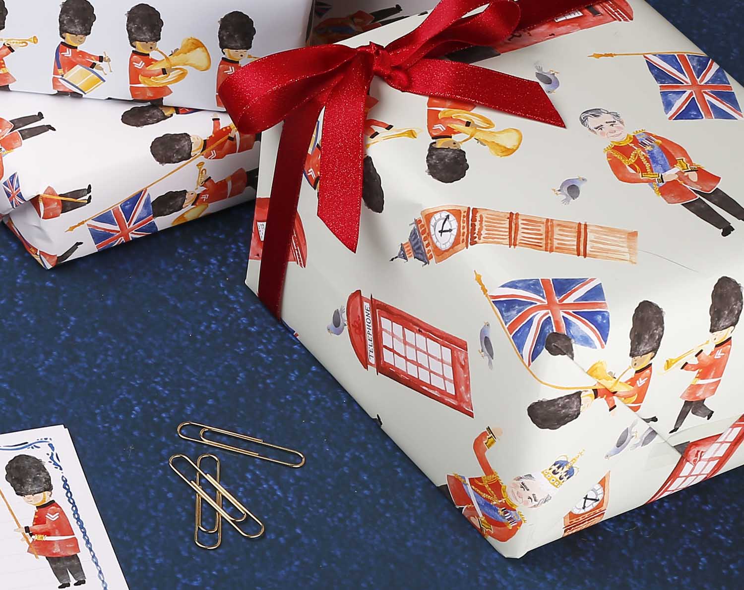 King Charles wrapping paper