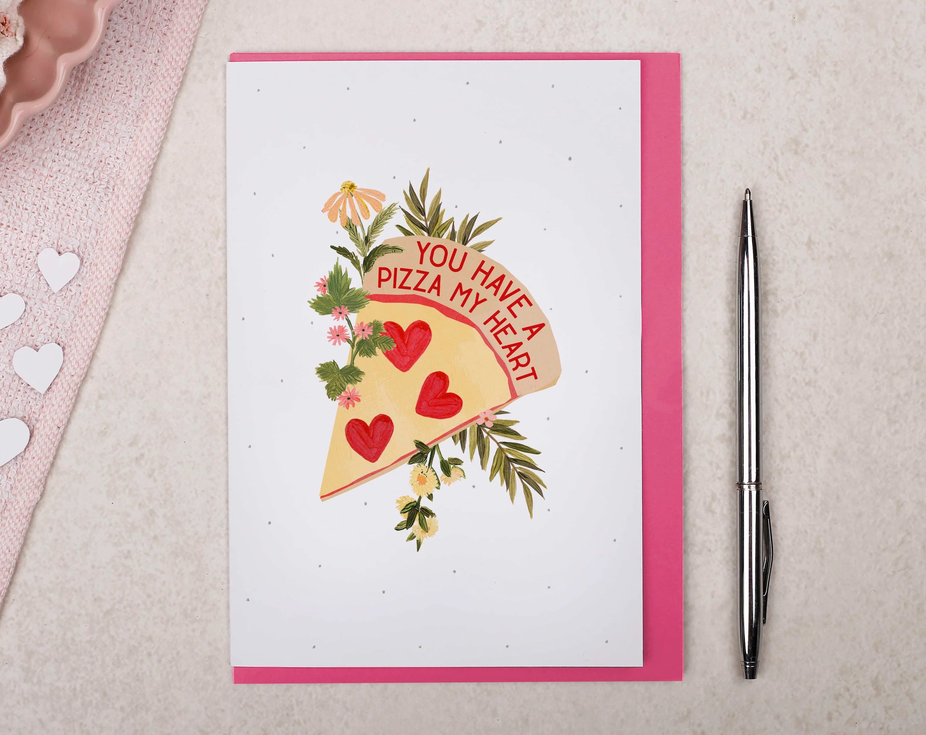 pizza valentine card