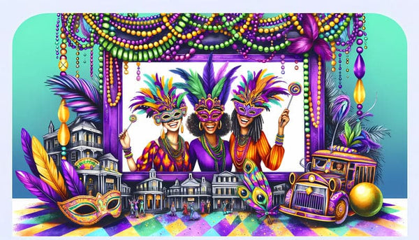 template photobooth carnaval mardis gras loacation photobooth borne photo selfie avec le cadre magique