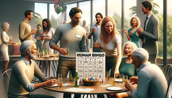 Le Bingo Humain - Un Jeu de Rencontre Hilarant pour Votre Fête avec le cadre magique