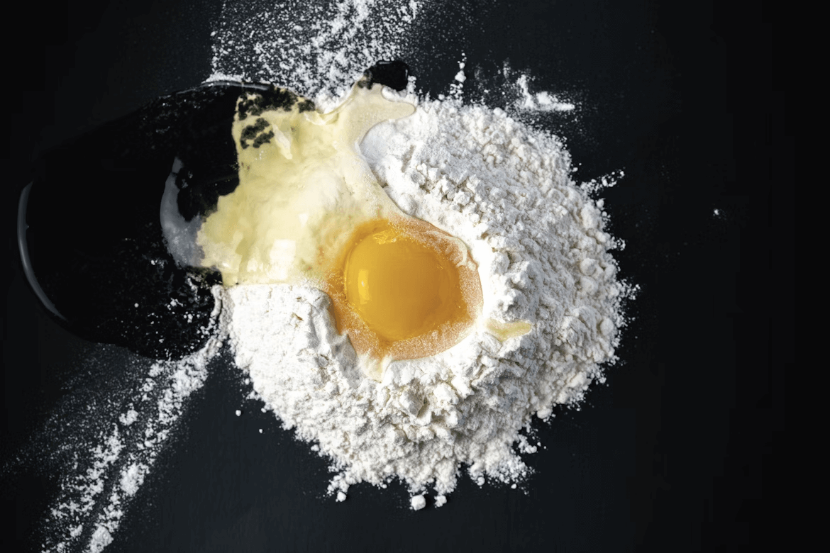 proteinpulver och ägg