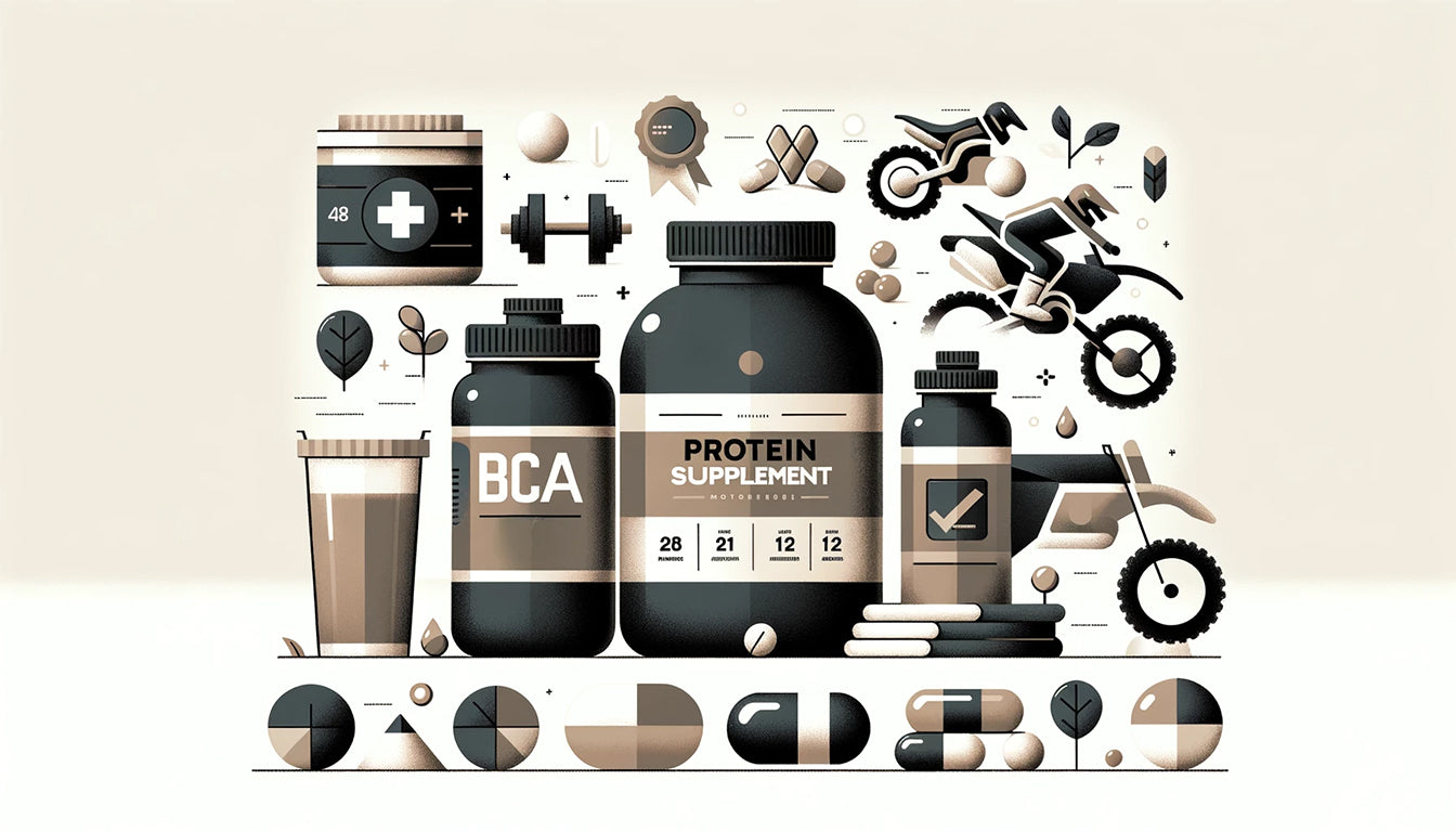 kost och kosttillskott motocross illustration
