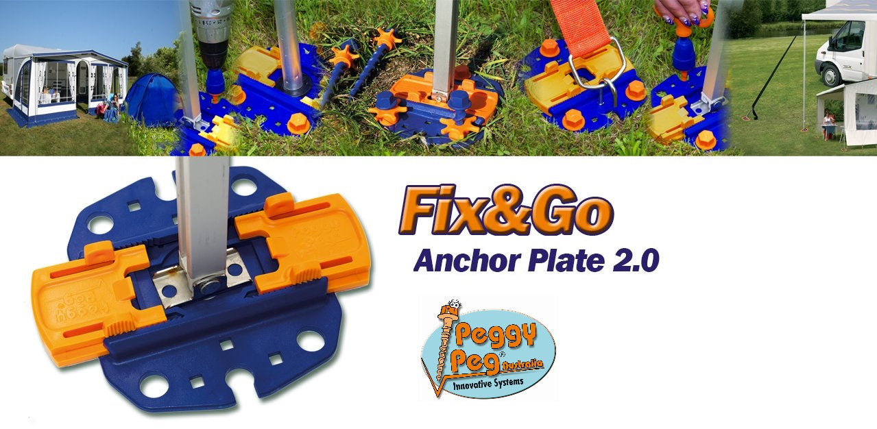 Fix&Go Anchor Plate 2.0 • SINGLE item (PP16) • Thule Omnistor, Fiamma – Peggy  Peg Shop Australia