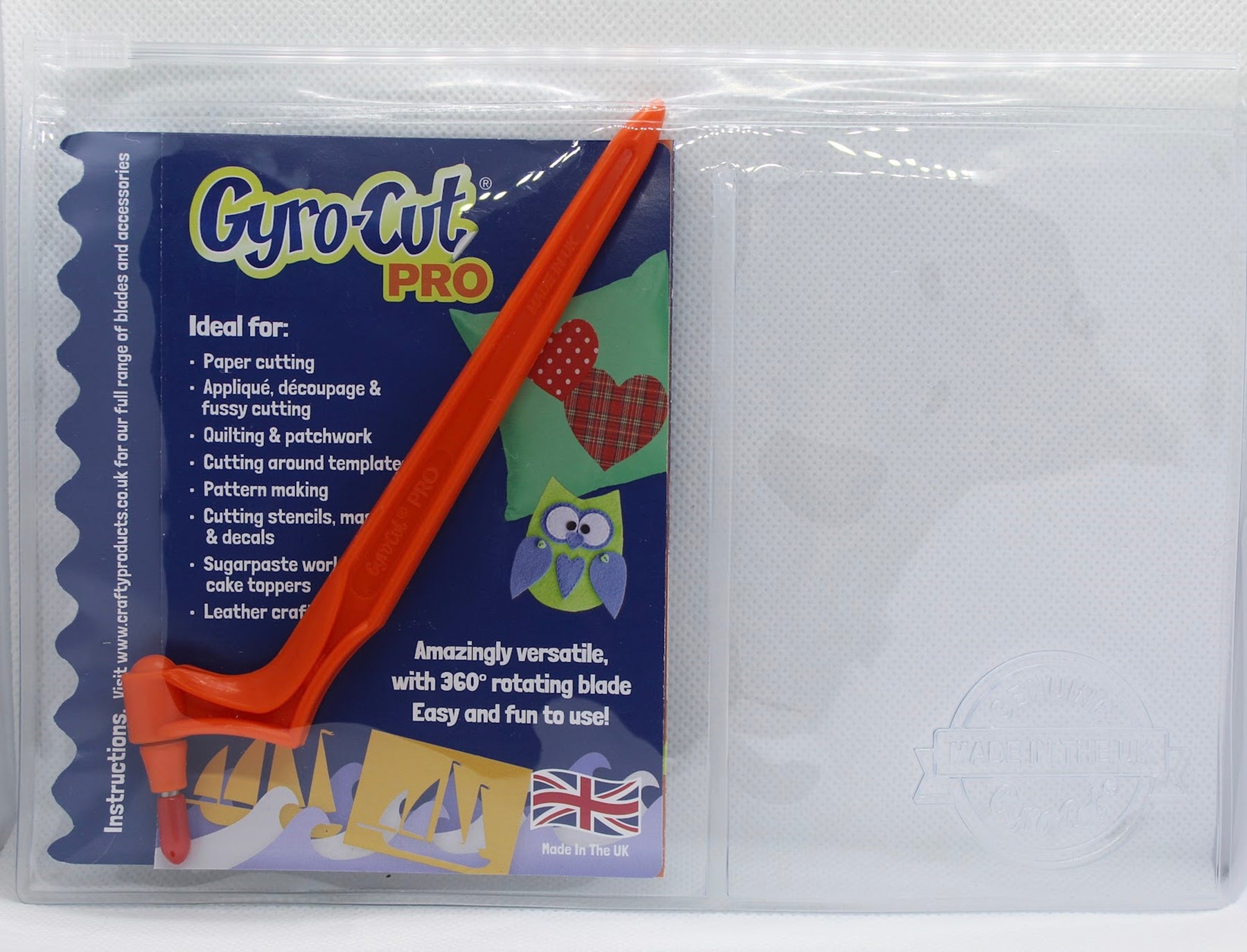 Genuine GYRO-CUT Junior Craft & Hobby Tool + spare nib for paper & card