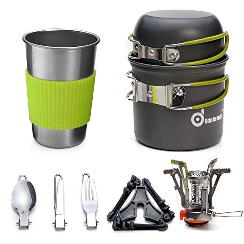 Stanley Adventure Camp Cook Set - 24oz Kettle with 2 Cups - Stainless Steel  Camping Cookware with Vented