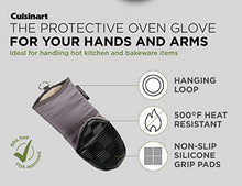Load image into Gallery viewer, Cuisinart Silicone Oven Mitts, 2 Pack  Heat Resistant to 500 Degrees  Handle Hot Kitchen Items Safely  Non-Slip Silicone Grip Oven Gloves with Insulated Deep Pockets and Hanging Loop  Grey
