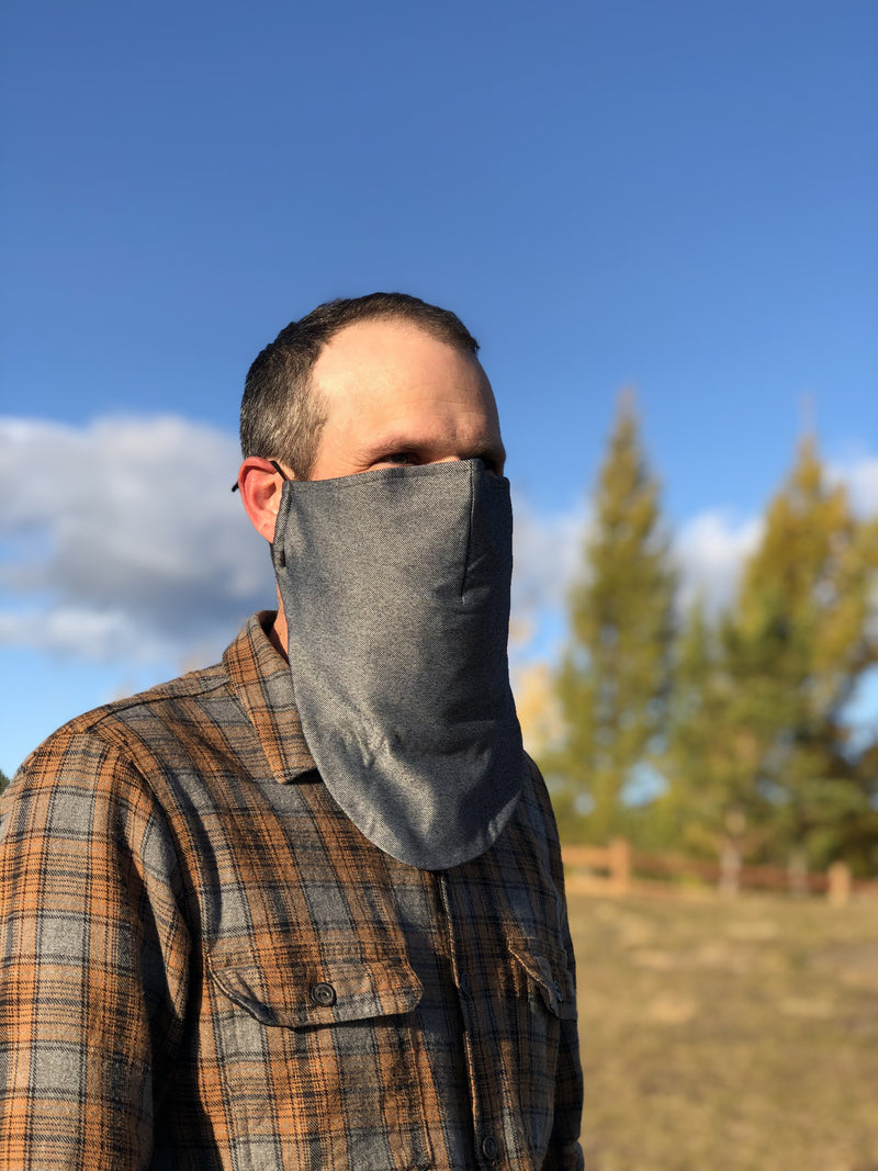 Large Beard Face Mask - Carmouflage Grey - KT Valley Co.