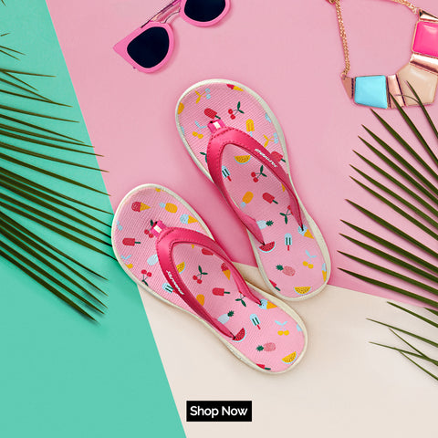 BLOSSOM TruBounce Flip Flops In Pink | Shop Now