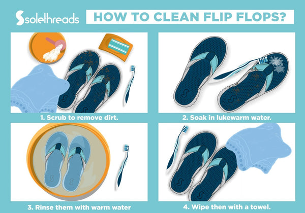 How to clean flip flops - Step-by-step guide