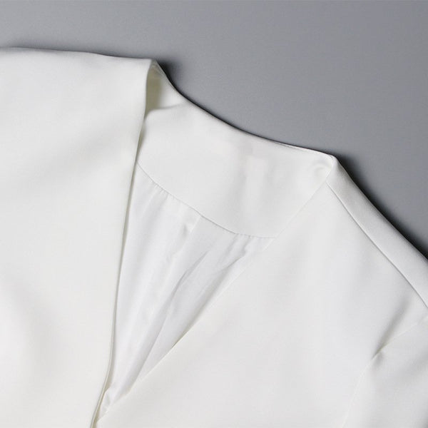 Tulum White Tassel Blazer | Alex Vinash