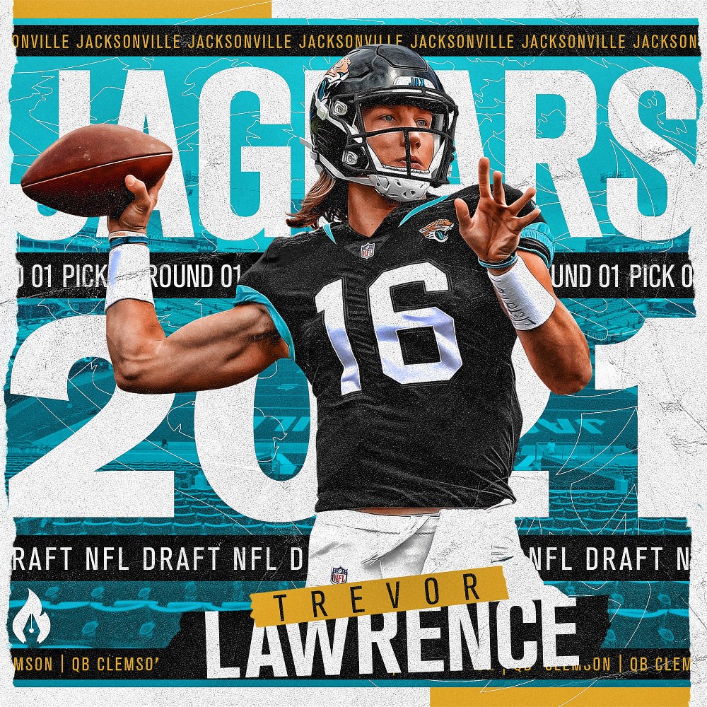 Trevor Lawrence & Dabo Swinney Jacksonville Jaguars Jersey Swap 