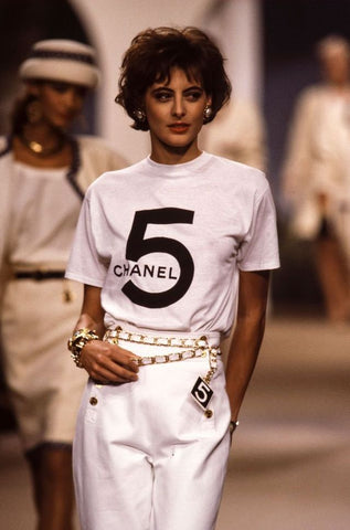 Karl Lagerfeld and Ines de la Fressange attending the Chanel