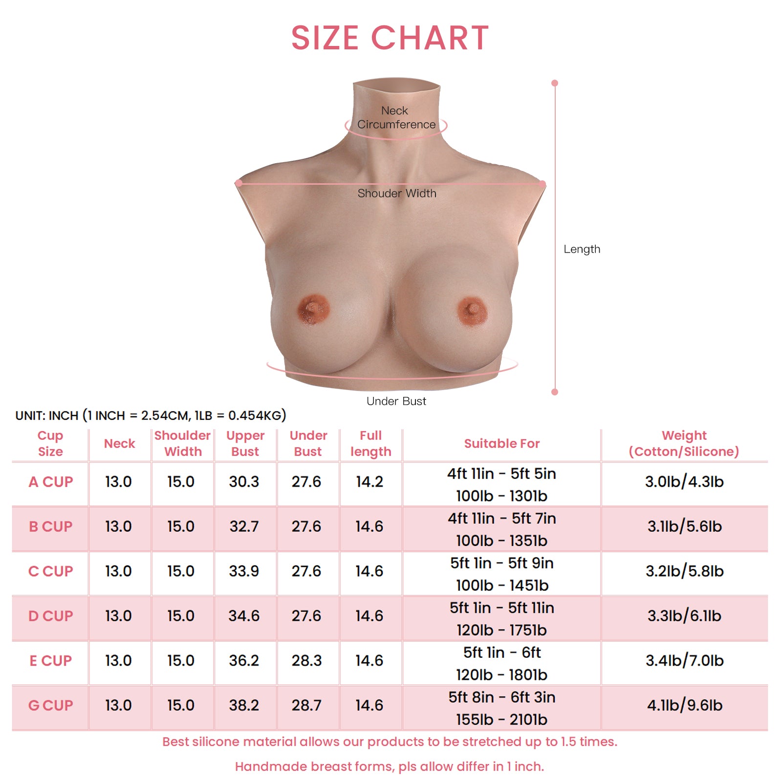 UPGRADED SIZE CHART