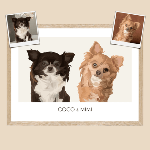 Voorbeelden van huisdier portretten - The Stylish Pet Shop
