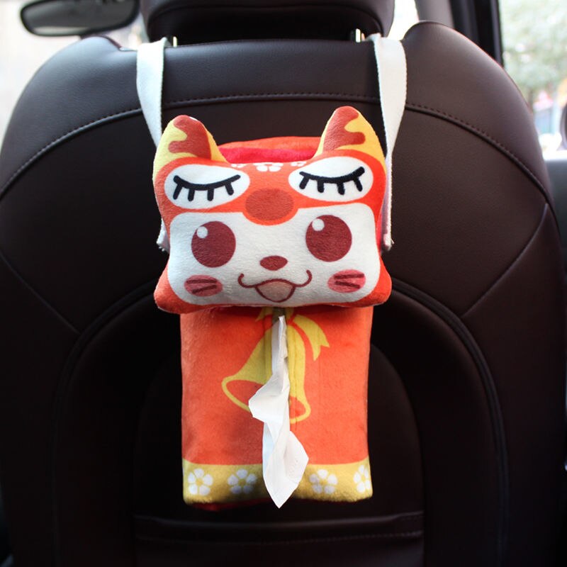 Cartoon Paper Towel Bag Hanging Chair Back Armrest Box Creative Cute Multi-functional Paper Towel Bo