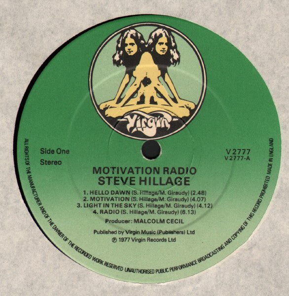 Buy Steve Hillage : Motivation Radio (LP, Album) Online for a great price –  River Soar Records